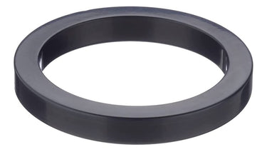 Black rubber ring on a white background